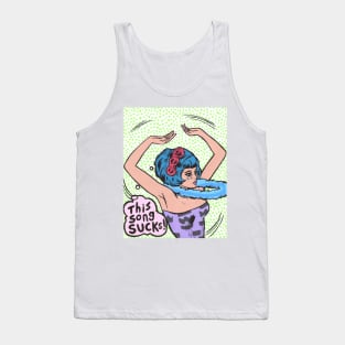 Dancing Hula Comic Girl Tank Top